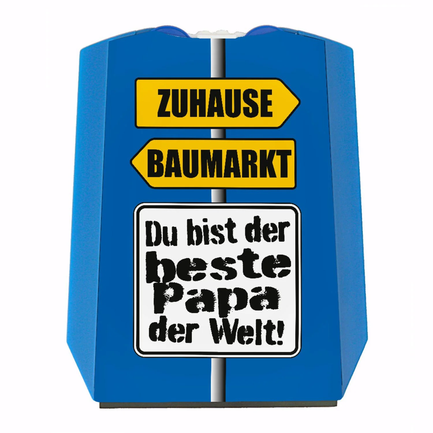 Parkscheibe „Der beste Papa der Welt“ – Spruch: Zuhause und im Baumarkt, 15×12 cm